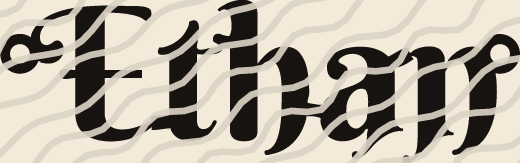Ethan name art view 3