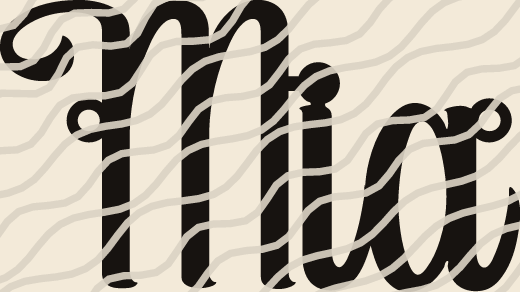 Mia name art view 3