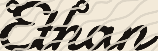 Ethan name art view 3