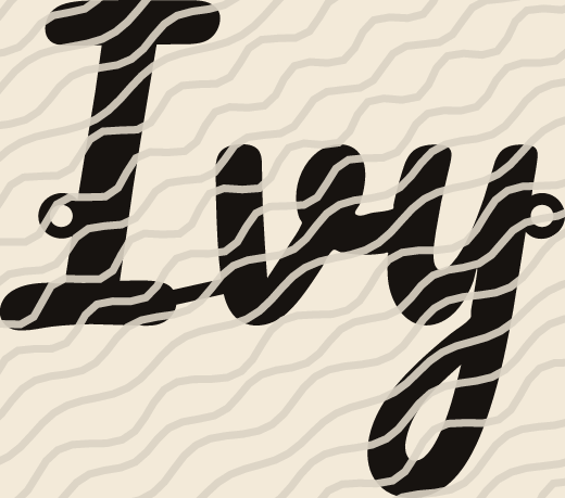 Ivy name art view 3