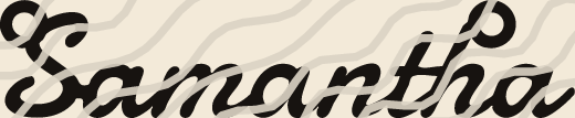 Samantha name art view 3