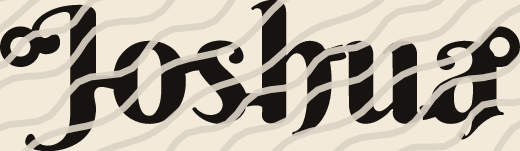 Joshua name art view 3
