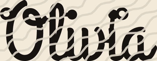Olivia name art view 3