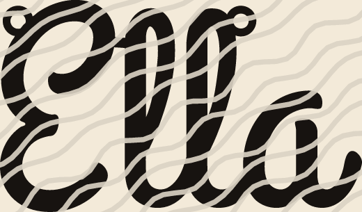 Ella name art view 3