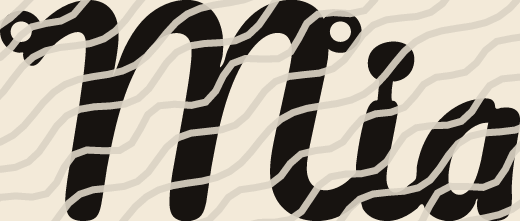 Mia name art view 3