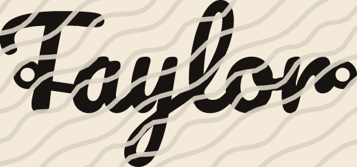 Taylor name art view 3