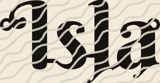 Isla name art view 3