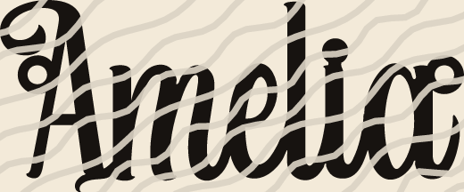 Amelia name art view 3