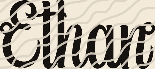 Ethan name art view 3