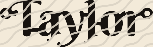 Taylor name art view 3