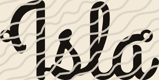 Isla name art view 3