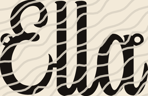 Ella name art view 3