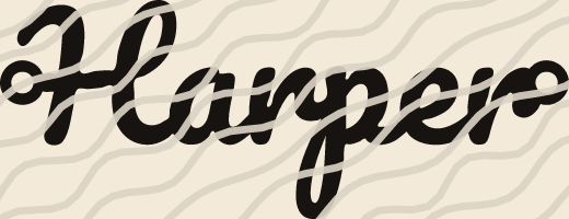 Harper name art view 3