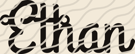 Ethan name art view 3