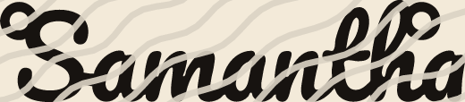 Samantha name art view 3